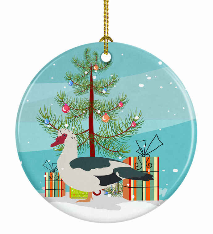 Duck Christmas Ceramic Ornament - 652259329755