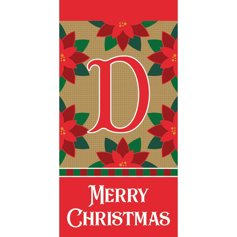 Merry Christmas Monogram Mini Flag - 603799837309