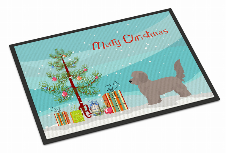 Christmas Tree Dog Art Indoor or Outdoor Mat - 194030025284