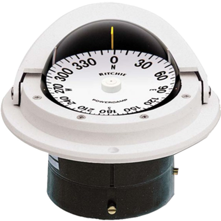 Ritchie F-82W Voyager Compass - Flush Mount - White - 010342140067