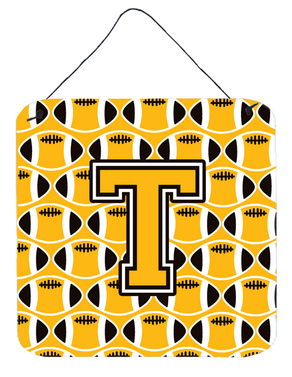 Monogram Letter Football Wall or Door Hanging Prints - 638508304292