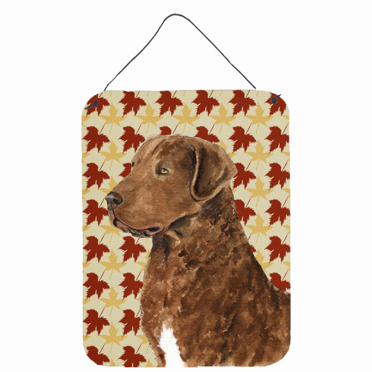 Fall Leaves Design with Dog Wall or Door Hanging Prints - 615872618033