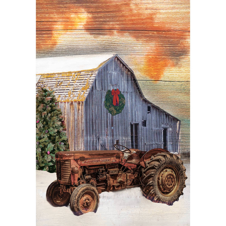 Tractor In Snow Flag - 603799879705
