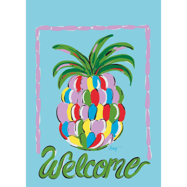 Garden Welcome Pineapple Flag - 603799423588