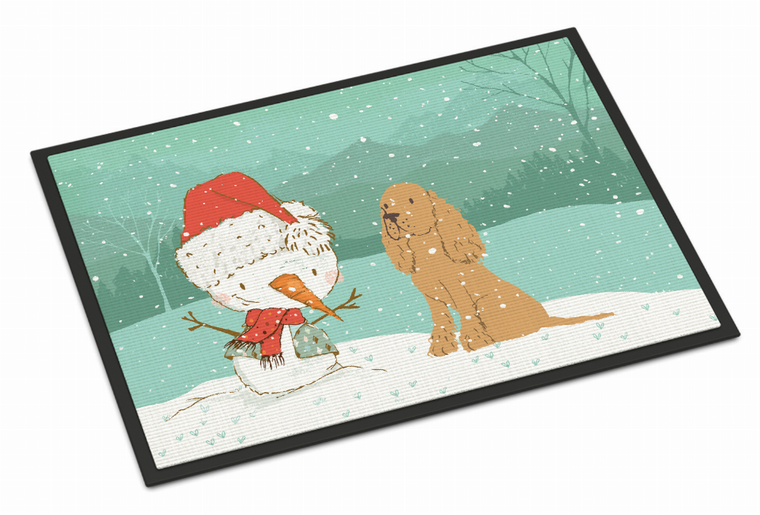 Dog and Snowman Christmas Indoor or Outdoor Mat - 652259279111