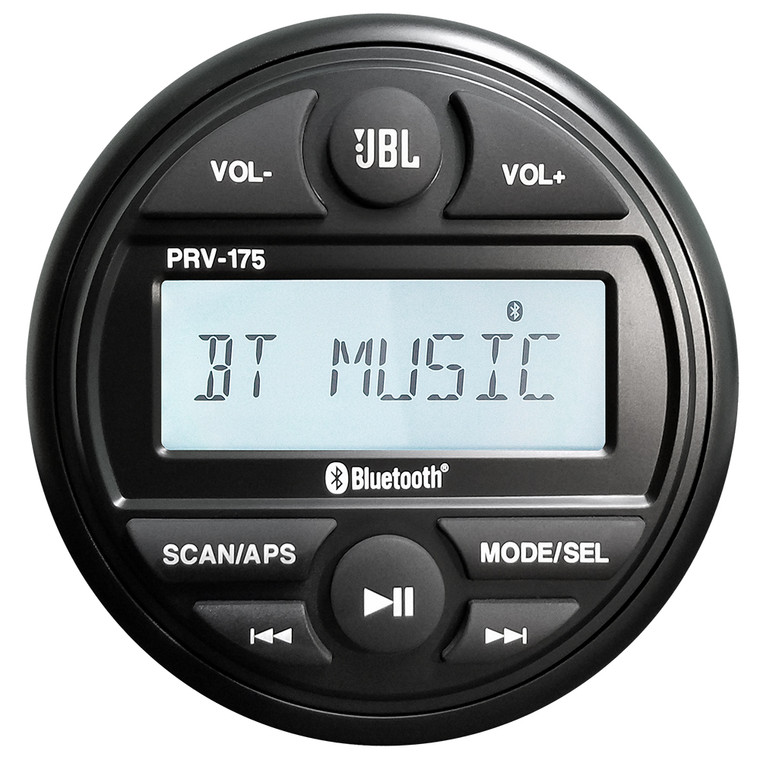 JBL PRV 175 AM/FM/USB/Bluetooth® Gauge Style Stereo - 648701217503