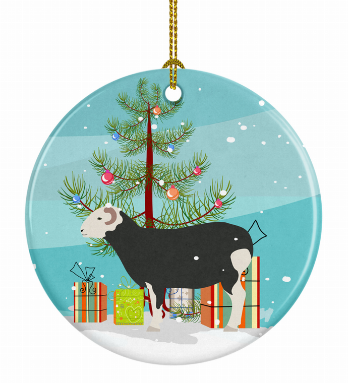 Sheep Christmas Ceramic Ornament - 652259330812