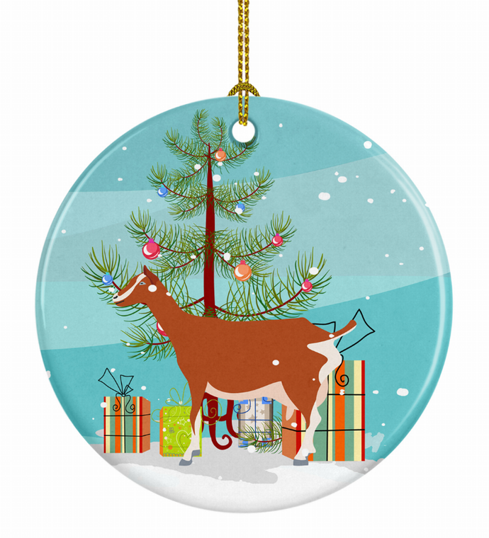 Goat Christmas Ceramic Ornament - 652259329922