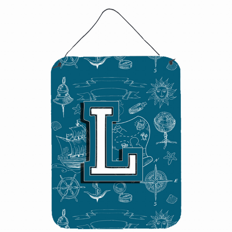 Sea Doodles Initial Alphabet Wall or Door Hanging Prints - 638508030320