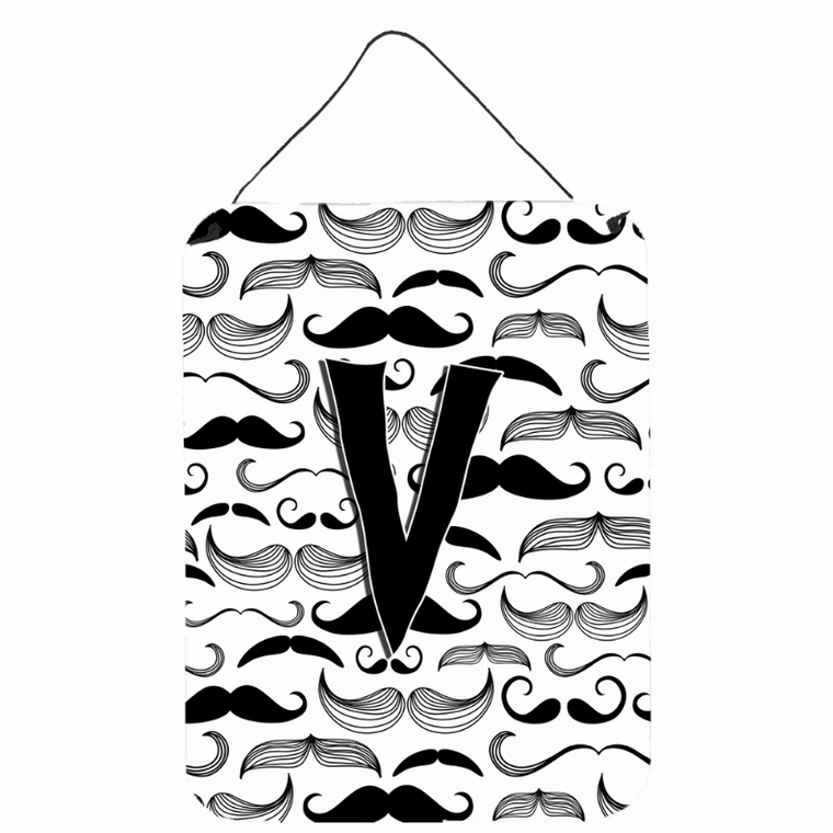 Moustache Initial Wall or Door Hanging Prints - 638508029386