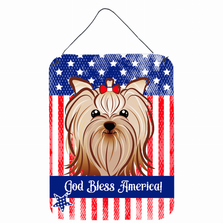 American Flag Design with Dog Wall or Door Hanging Prints - 638508212917