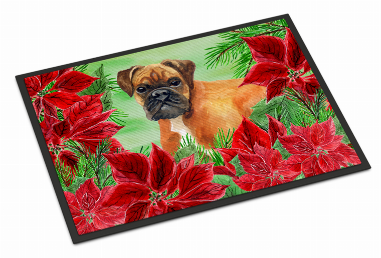 Poinsettas Dog Artwork Mat - 652259188512