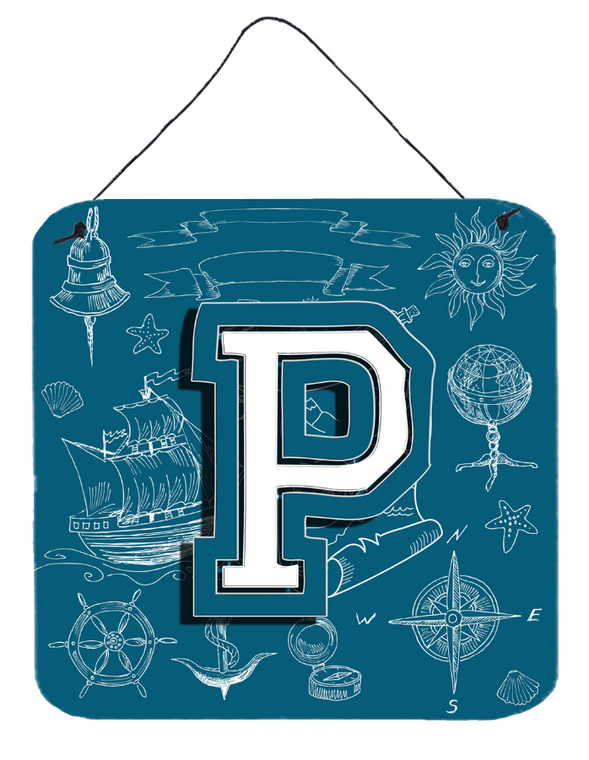 Sea Doodles Initial Alphabet Wall or Door Hanging Prints - 615872986767