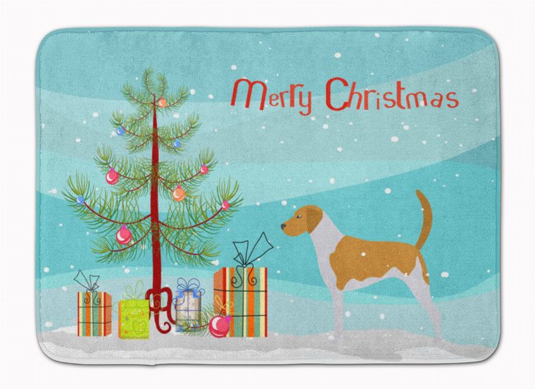 Merry Christmas Tree Dog Art Machine Washable Memory Foam Mat - 638508641779