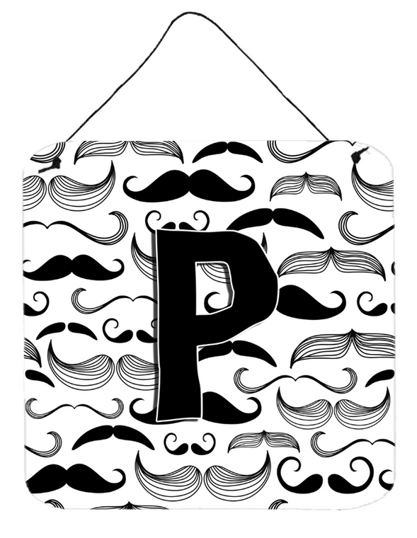 Moustache Initial Wall or Door Hanging Prints - 615872985463