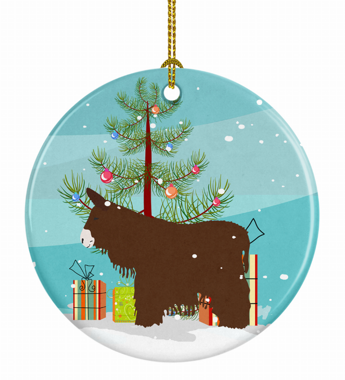 Donkey Christmas Ceramic Ornament - 652259329632