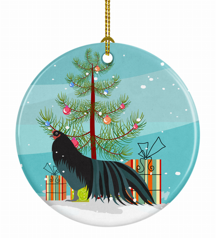 Chicken Christmas Ceramic Ornament - 652259329441