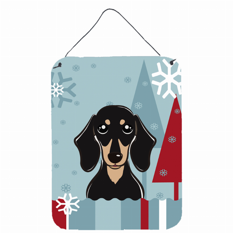 Winter Holiday Design with Dog Art Wall or Door Hanging Prints - 638508123008