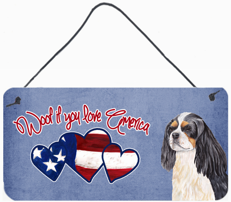 Woof If You Love America Dog Artwork Wall or Door Hanging Prints - 615872936687