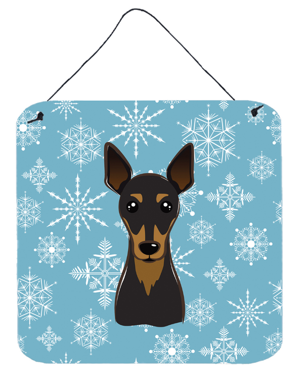 Snowflake Design with Dog Art Wall or Door Hanging Prints - 638508109606