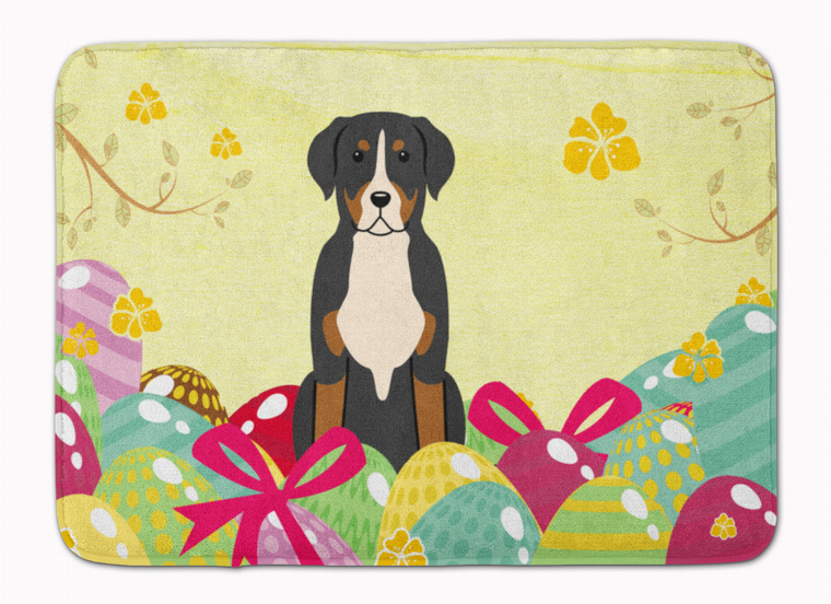 Easter Eggs Dog Art Machine Washable Memory Foam Mat - 638508784605