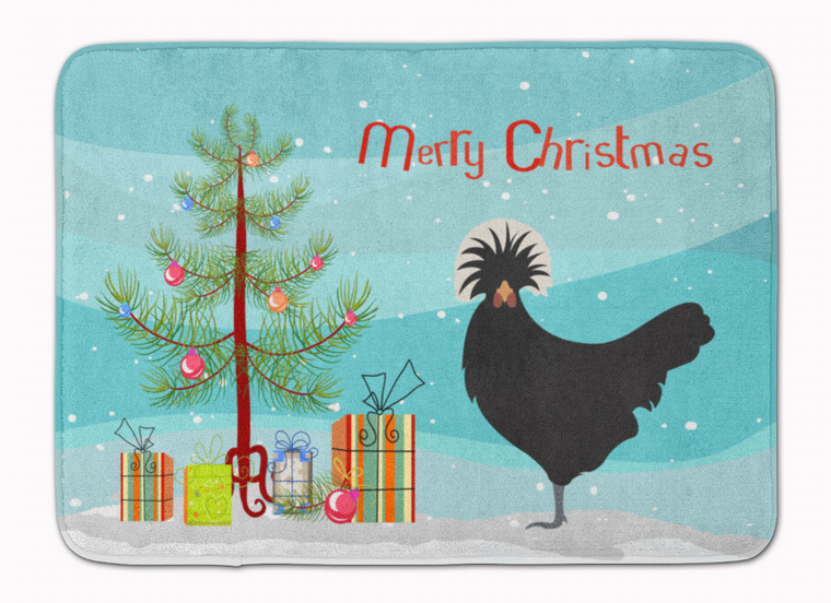 Chicken Art Christmas Machine Washable Memory Foam Mat - 652259131037