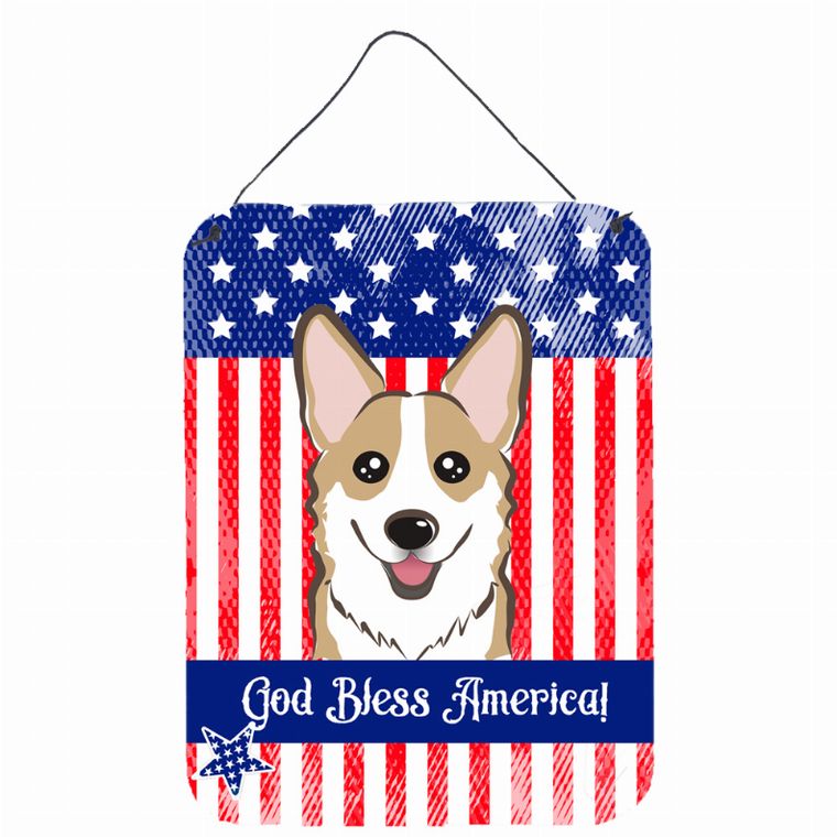 American Flag Design with Dog Wall or Door Hanging Prints - 638508213402