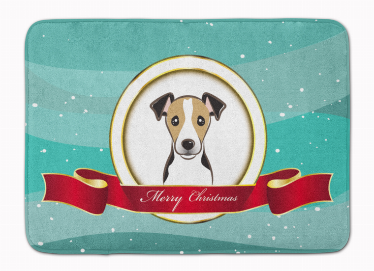 Merry Christmas Dog Art Machine Washable Memory Foam Mat - 638508633453