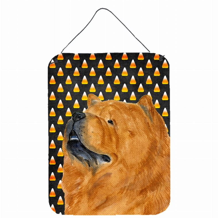 Candy Corn Halloween Design with Dog Wall or Door Hanging Prints - 615872616060