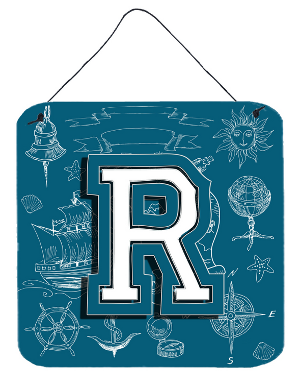 Sea Doodles Initial Alphabet Wall or Door Hanging Prints - 615872986781