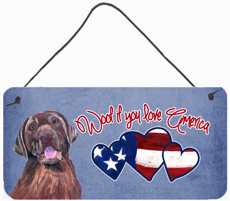 Woof If You Love America Dog Artwork Wall or Door Hanging Prints - 615872936724