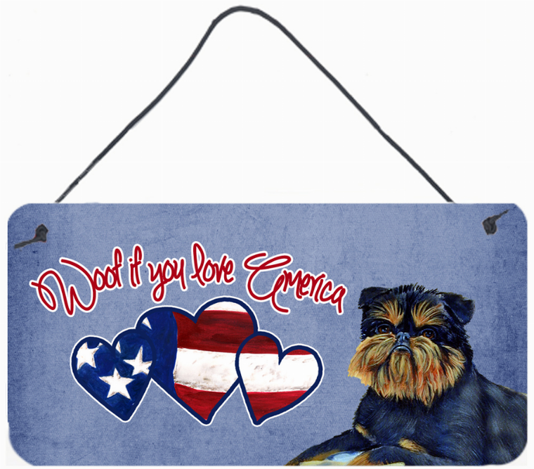 Woof If You Love America Dog Artwork Wall or Door Hanging Prints - 615872935994