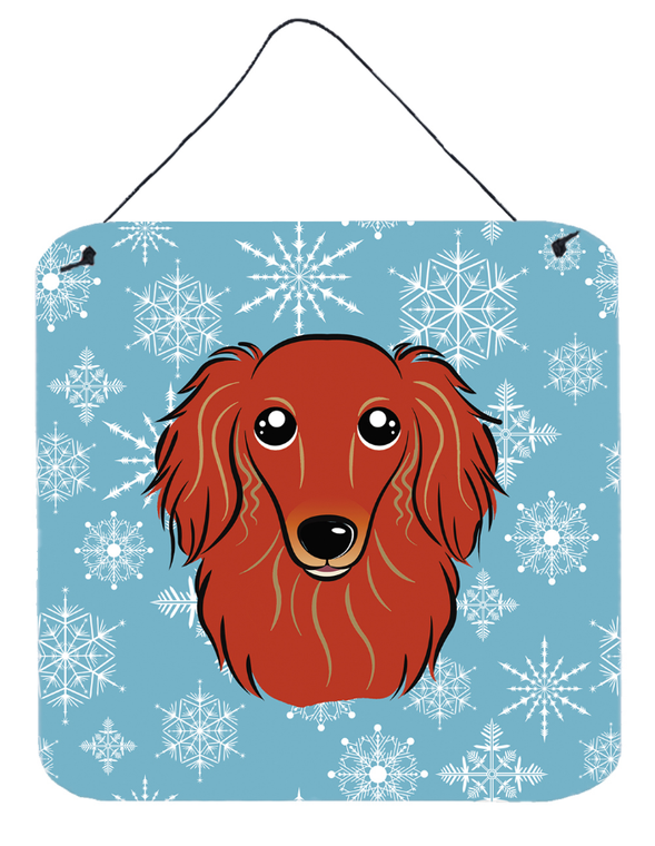 Snowflake Design with Dog Art Wall or Door Hanging Prints - 638508109347