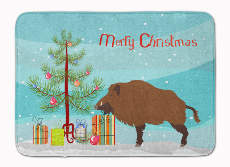 Pig Christmas Machine Washable Memory Foam Mat - 652259132058