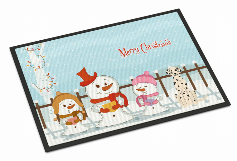 Merry Christmas Carolers Dog Art Indoor or Outdoor Mat - 638508410474