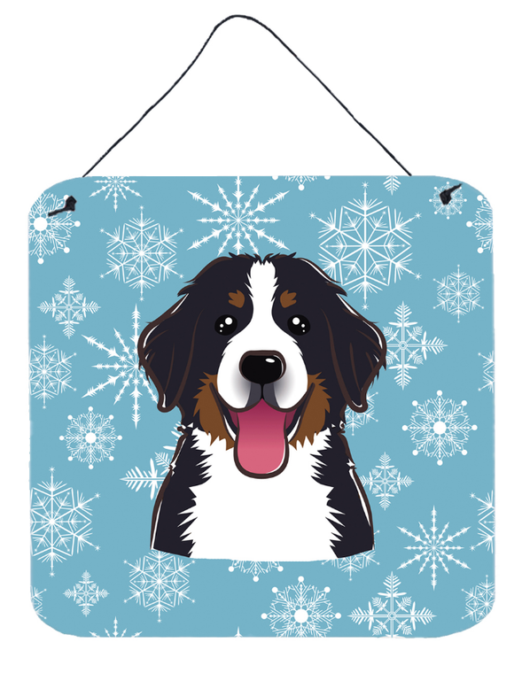 Snowflake Design with Dog Art Wall or Door Hanging Prints - 638508109576