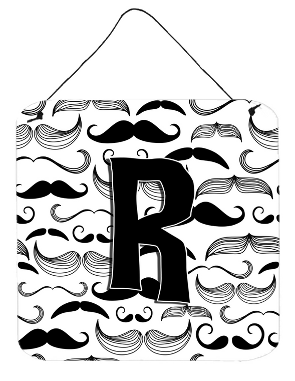 Moustache Initial Wall or Door Hanging Prints - 615872985487