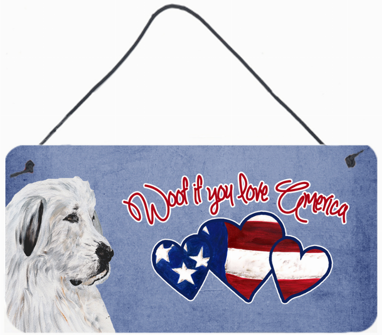 Woof If You Love America Dog Artwork Wall or Door Hanging Prints - 615872936434