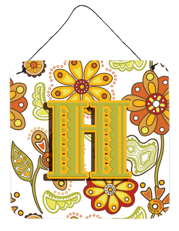 Monogram Letter Floral Wall or Door Hanging Prints - 615872983834