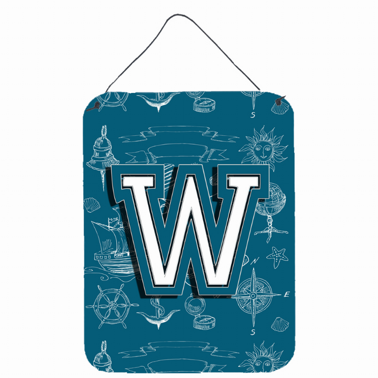 Sea Doodles Initial Alphabet Wall or Door Hanging Prints - 638508030436