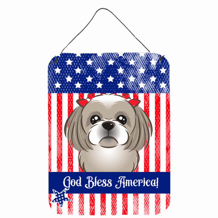 American Flag Design with Dog Wall or Door Hanging Prints - 638508213372