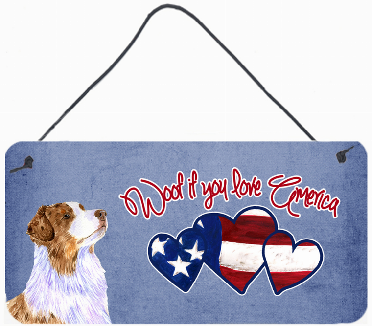 Woof if you love America Dog Art Wall or Door Hanging Prints - 615872937783
