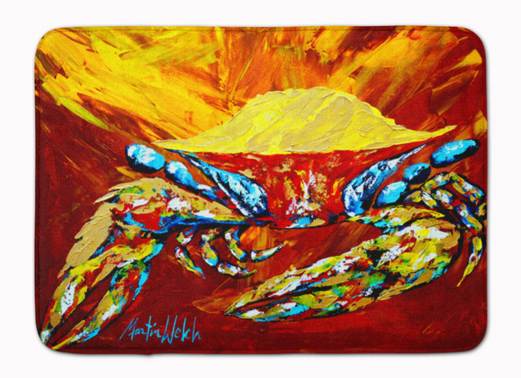 Sealife/Crab Themed Art Washable Memory Foam Mat - 638508647115