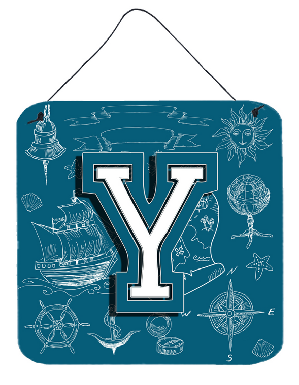 Sea Doodles Initial Alphabet Wall or Door Hanging Prints - 615872986859