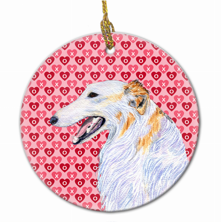 Valentine's Day Dog Portrait Ceramic Ornament - 615872602858