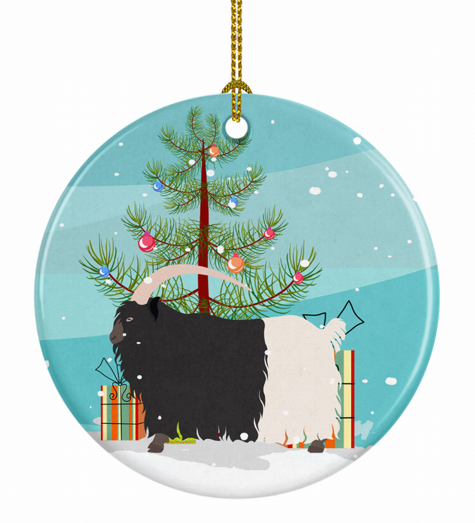 Goat Christmas Ceramic Ornament - 652259329984