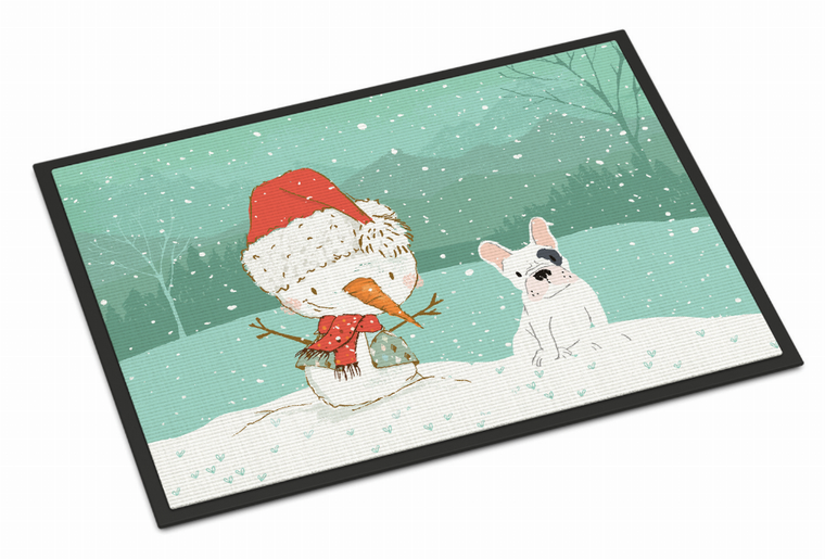 Dog and Snowman Christmas Indoor or Outdoor Mat - 652259279272