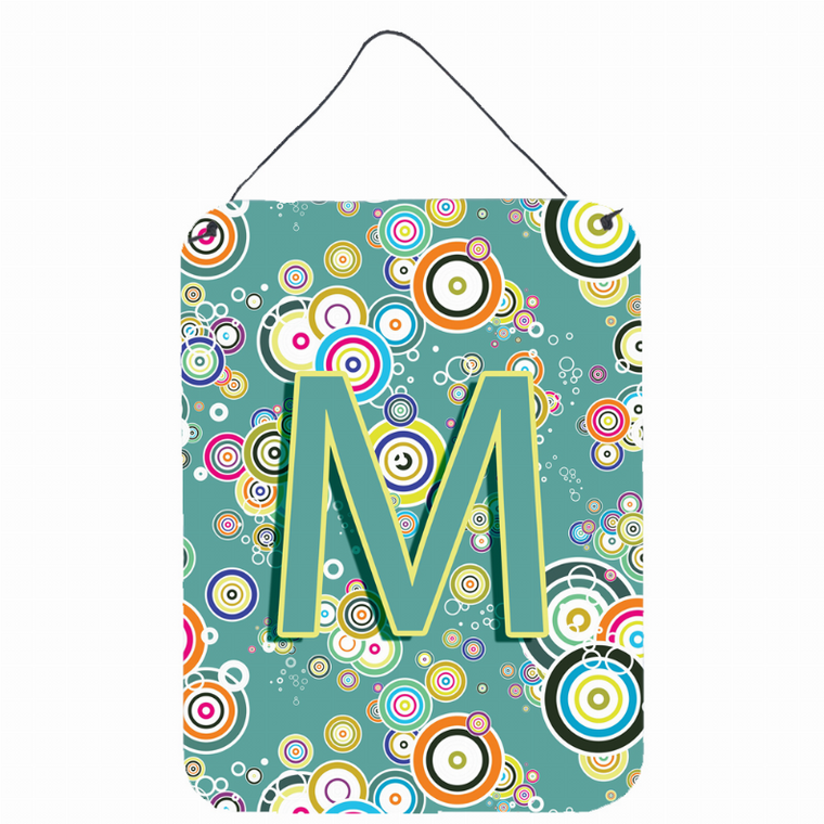 Circle Circle Teal Initial Alphabet Wall or Door Hanging Prints - 638508030597