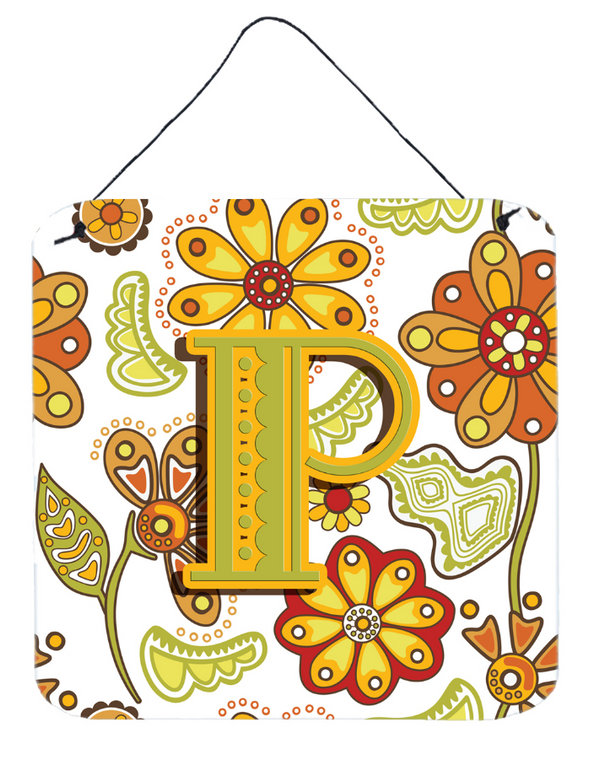 Monogram Letter Floral Wall or Door Hanging Prints - 615872983902