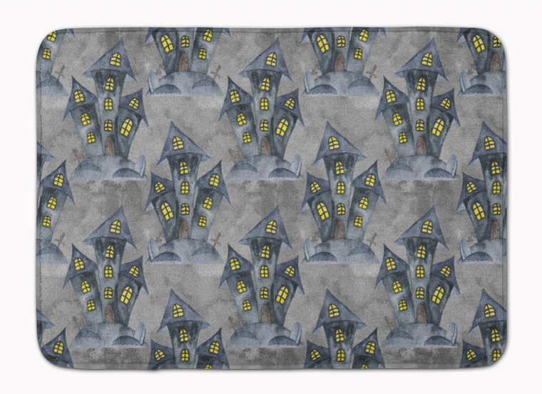 Halloween Watercolor Artwork Machine Washable Memory Foam Mat - 638508888785